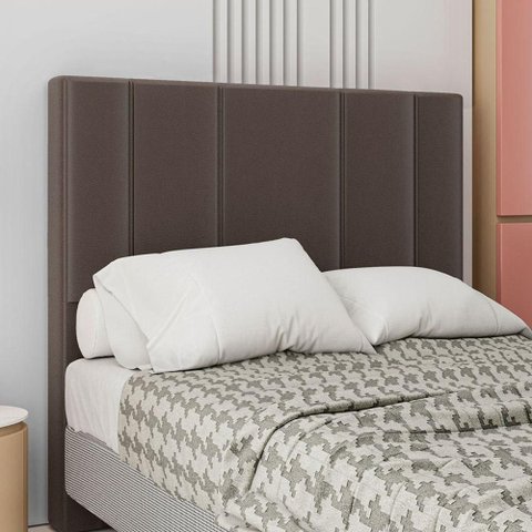 Cabeceira Estofada Queen 160 Cm Rubi Corino Marrom