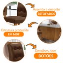 Ver imagem 6 de Mesa para Sala de Jantar Aida 180cm Mdf Canto Copo com Vidro e 6 Cadeiras Carol