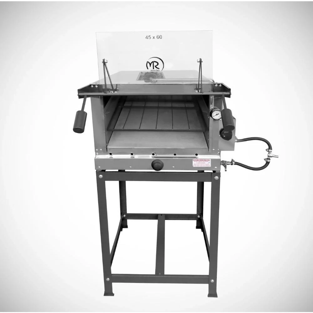Forno de Pizza Industrial à Gás com Infravermelho 45x60cm Inox - MR Fogões