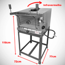 Ver imagem 3 de Forno de Pizza Industrial à Gás com Infravermelho 45x60cm Inox - MR Fogões