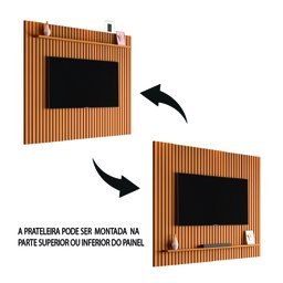 Painel para Tv Ripado até 65 Polegadas Mega 1,80m Cedro Edn - 5