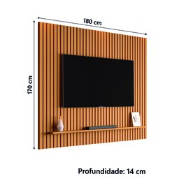 Painel para Tv Ripado até 65 Polegadas Mega 1,80m Cedro Edn - 3