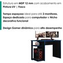 Ver imagem 5 de Mesa Gamer 108 cm Essence Play Preto Azul Rudk