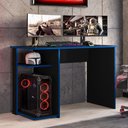 Ver imagem 6 de Mesa Gamer 108 cm Essence Play Preto Azul Rudk