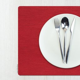 6 Jogo Americano Juta Vermelho - Impermeável Limpa Facil Pvc - 5