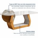 Ver imagem 7 de Mesa de Jantar 6 Lugares Tampo de Vidro e MDF 160cm Laini Marrom Amêndoa Clean/Off White
