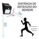 Ver imagem 5 de Kit 3 Arandela Externa de Parede Luminária Solar Luz 30 LED 6W com Sensor de Movimento Preto