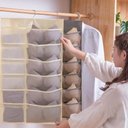 Ver imagem 6 de Cabide Organizador 36 Bolsos Porta Sutia Dupla Face Multi Divisorias Closet Joias Guarda Roupa Objet