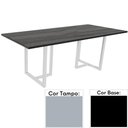Ver imagem 1 de Mesa de Reunião Pé Tubular Pe25 em MDP 200x90cm Cinza com Base Preta