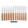 Jogo Facas E Garfos Churrasco 12 Peças Tramontina Cor:Marrom - 4
