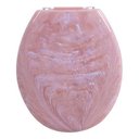 Ver imagem 2 de Assento Privada Almofadado Tampa Vaso Sanitário Marmorizado Cor:Rosa
