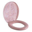 Ver imagem 1 de Assento Privada Almofadado Tampa Vaso Sanitário Marmorizado Cor:Rosa