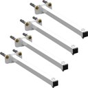 Ver imagem 1 de 04 Suportes Refletor Base Reta Braço 60 Cm 4 Cjts - Branco