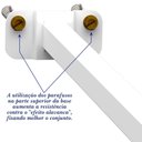 Ver imagem 7 de 04 Suportes Refletor Base Reta Braço 60 Cm 4 Cjts - Branco