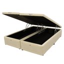 Ver imagem 1 de Cama Box Baú Castor Casal Bi Partido Vellus Bege 138x188x35cm