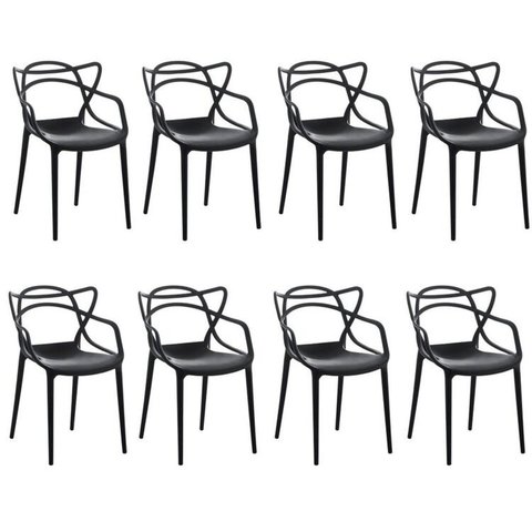 Kit 8 Cadeiras Allegra Flex 85cmx54cmx56 Cm