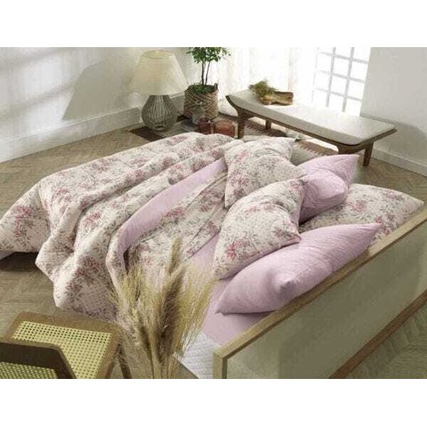 Jogo de Cama King 4 pçs Malha in Cotton Starsflowers