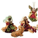 Ver imagem 3 de Presépio I Plus Seda 9 Figuras 15cm Vinho / Verde