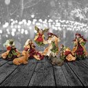 Ver imagem 4 de Presépio I Plus Seda 9 Figuras 15cm Vinho / Verde