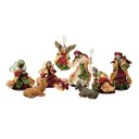 Ver imagem 1 de Presépio I Plus Seda 9 Figuras 15cm Vinho / Verde
