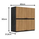 Ver imagem 2 de Armário Aéreo de Cozinha 80cm 2 Portas Basculantes New York Móvel na Caixa