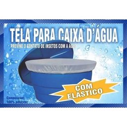 Tela de Proteção para Caixa D'Água Redonda 1000 Litros com Elastico - 2