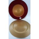 Ver imagem 2 de Prato Luci Vermelho com Ouro 34 cm