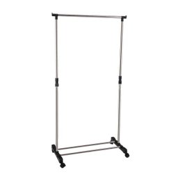 Arara Simples Roupas Regulável Com Sapateira Aço Inox - 4