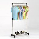 Ver imagem 2 de Arara Simples Roupas Regulável Com Sapateira Aço Inox