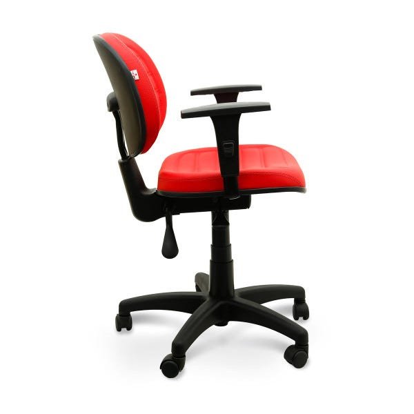 Cadeira Executiva Giratória Martiflex Internauta Premium NR17 Int6022Pt25Covm Couríssimo Vermelho - 3
