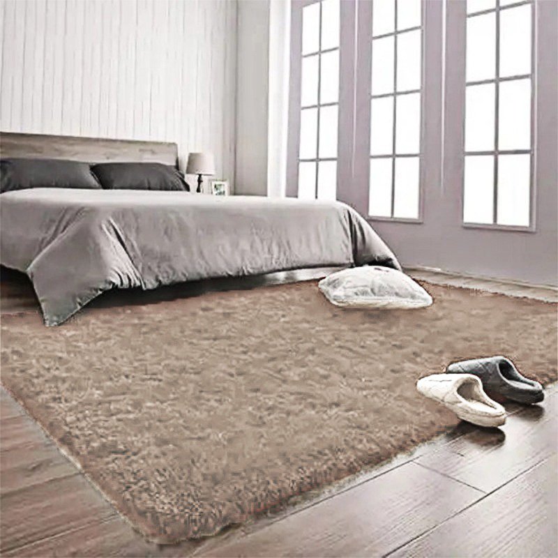 Tapete de Sala Grande Felpudo Luxo Macio ( Peludo) 200x240cm Bege Casen - 2