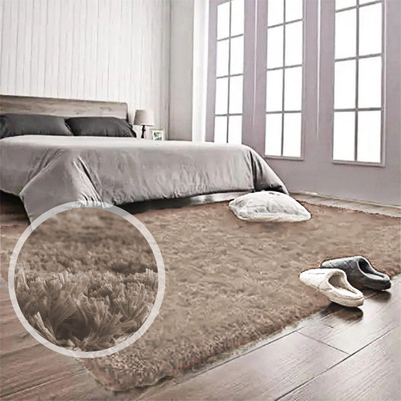 Tapete de Sala Grande Felpudo Luxo Macio ( Peludo) 200x240cm Bege Casen - 3