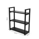 Ver imagem 2 de Estante Suspensa 3 Prateleiras Móbrigui Decor MD009 60x50x28 Preta