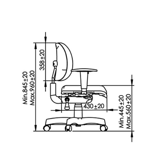 Cadeira Executiva Giratória Martiflex Internauta Premium NR17 N-Int6022Pt25Copt Couríssimo Preto - 3