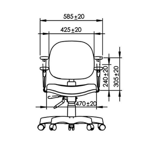 Cadeira Executiva Giratória Martiflex Internauta Premium NR17 N-Int6022Pt25Copt Couríssimo Preto - 2