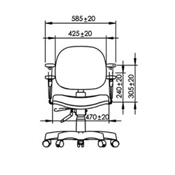 Cadeira Executiva Giratória Martiflex Internauta Premium NR17 N-Int6022Pt25Copt Couríssimo Preto - 2