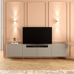 Rack para Sala 4 Portas Brisadas MDF L220 X A65cm - 1
