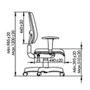 Ver imagem 3 de Cadeira Executiva Giratória Martiflex Internauta Premium NR17 Int0219Pt96Ptcopt Couríssimo Preto