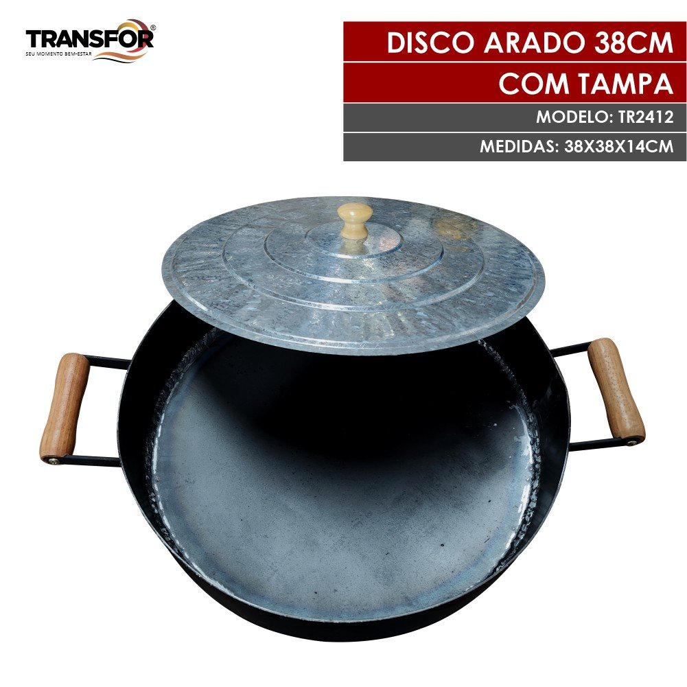 Disco de Arado 38cm com Alças e Tampa - Tr2412 - 2