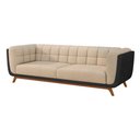 Ver imagem 7 de Sofá 2 Lugares 200cm Coin Pu Preto | Bouclé Suave Off White - Sallar Home