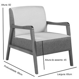 Poltrona Kayla em Linho Agarb Decor:linho Bege Claro - 2