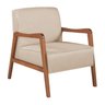 Poltrona Kayla em Linho Agarb Decor:linho Bege Claro - 1
