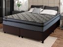 Ver imagem 1 de Conjunto Cama Box Queen c/ Molas Ensacadas Montreal Marrom 158x198x64