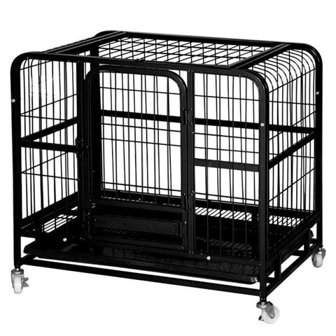 Gaiola Pet Cao Gato Cachorro Canil Animal de Estimaçao Pet Shop Bandeja Removivel Transporte Rodinha