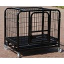 Ver imagem 2 de Gaiola Pet Cao Gato Cachorro Canil Animal de Estimaçao Pet Shop Bandeja Removivel Transporte Rodinha