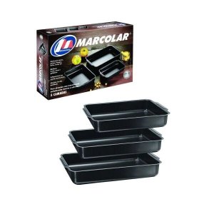 Jogo de Assadeiras Antiaderente Abas 03 Peças Marcolar 420