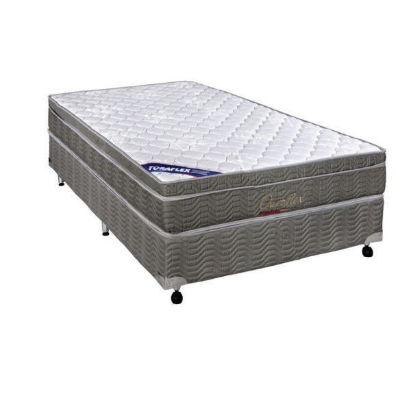 Cama Box Solteiro + Colchão Ouroflex D28 com 25cm Altura Toraflex 88x188x25 Cestaplus - 1
