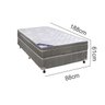 Cama Box Solteiro + Colchão Ouroflex D28 com 25cm Altura Toraflex 88x188x25 Cestaplus - 2