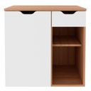 Ver imagem 5 de Gabinete de Banheiro 60 Cm 1 Porta 1 Gaveta Romana Amêndoa/branco