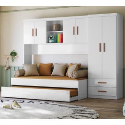Quarto Infantil Modulado Ônix 4 Peças Bicama Flex Peternella - 1